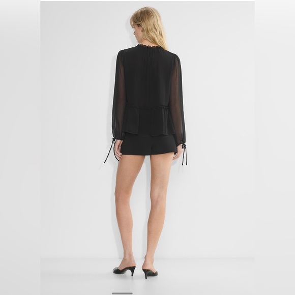 Aritzia Sheer Black Blouse - Picture 5 of 15